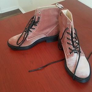 Dolce Vita Bardot Velvet Combat boots